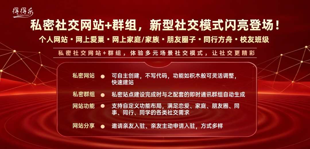 私密社交网站+群组，新型社交模式闪亮登场！